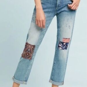 PILCRO Slim Boyfriend Patchwork Jeans Size 26